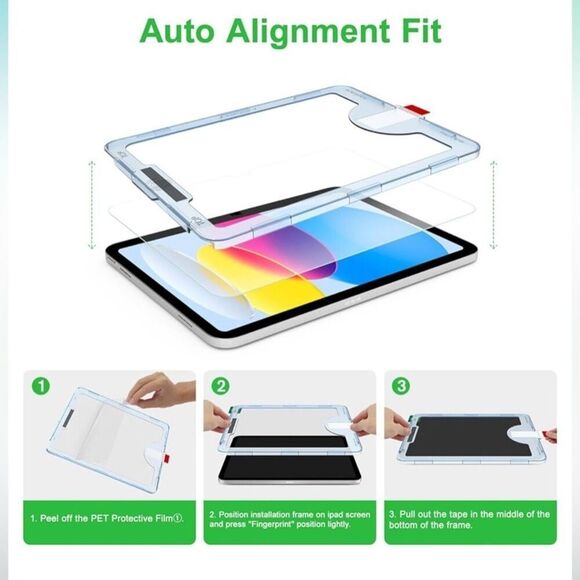 EZ Kit Glass Screen Protector Compatible with iPad Pro 12.9” 3rd, 4th, 5th, 6th - Picture 2 of 2